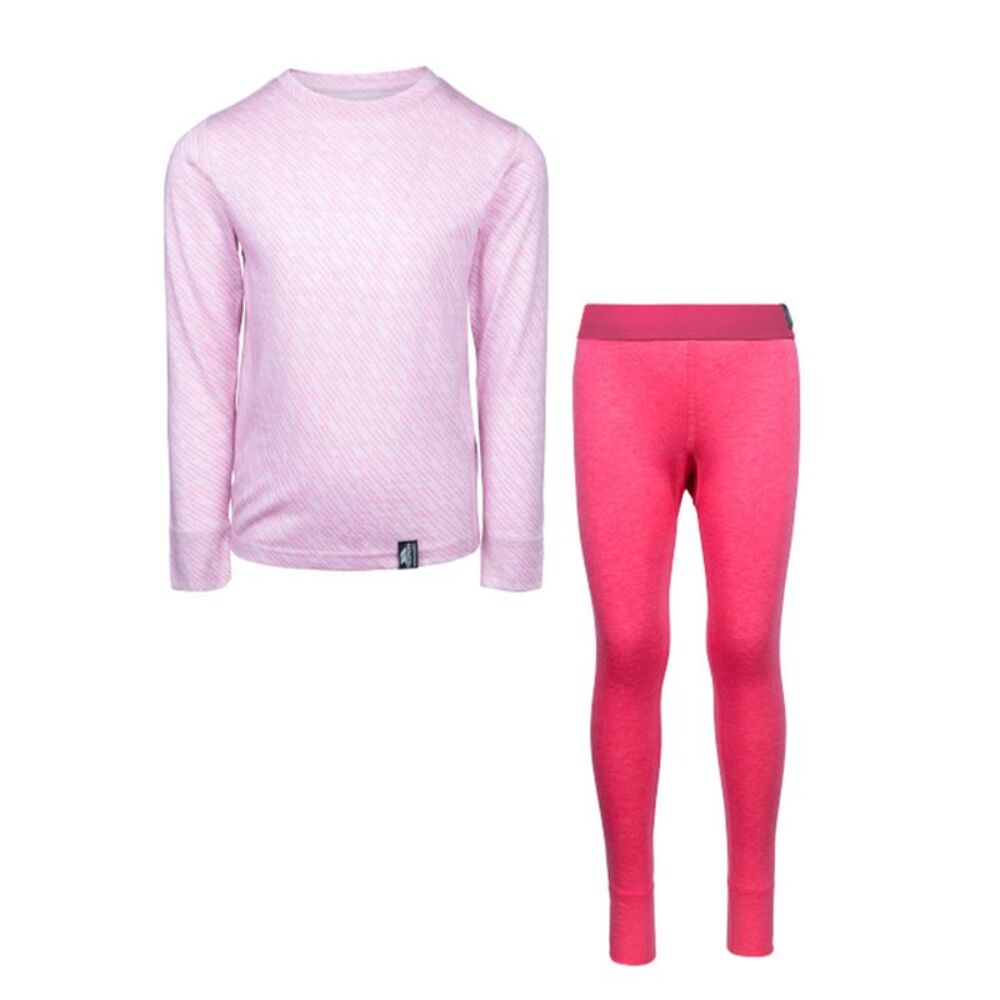 Trespass Childrens/Kids Alec Base Layer Set / Rose